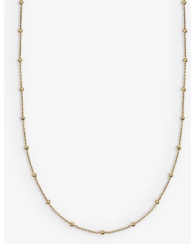Astley Clarke Aurona Beaded 18ct Gold-vermeil Necklace - Natural