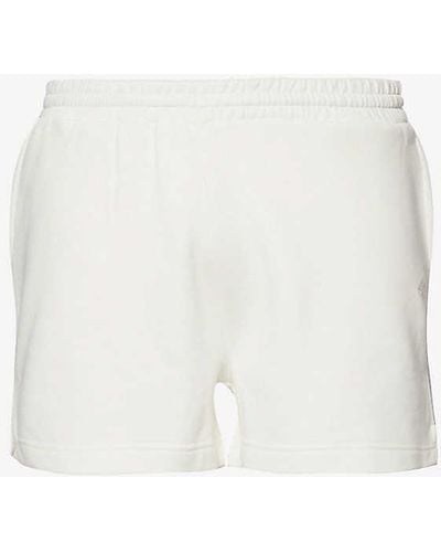 The Couture Club High-rise Relaxed-fit Cotton-jersey Shorts - White