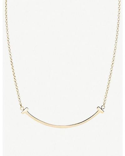 Tiffany & Co. Tiffany T Smile 18ct Yellow-gold Necklace - Metallic