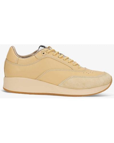 Jacquemus La Daddy Chubky-sole Low-top Leather Trainers - Natural