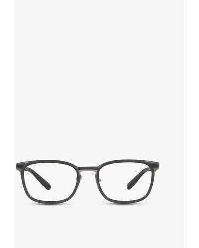 BVLGARI Bv1117 Rectangle-frame Metal Optical Glasses - White