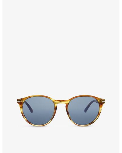 Persol Po3152s Round-frame Sunglasses - Blue