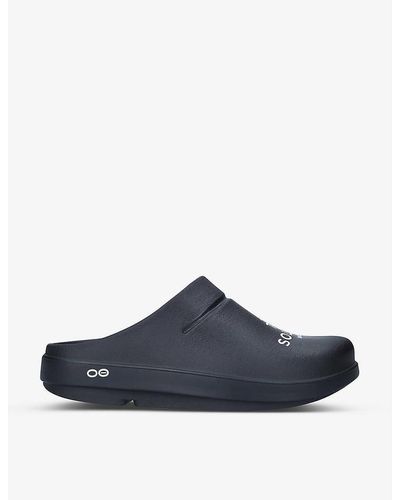 The Soloist X Oofos Signature Brand-print Oofoamtm Clogs - Blue