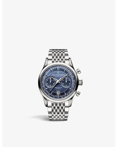 Carl F. Bucherer 00.10919.08.53.21 Manero Flyback Stainless Steel And Sapphire Crystal Chronograph Watch - Metallic
