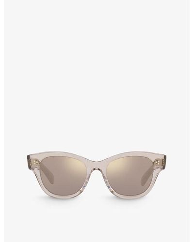 Oliver Peoples Ov5490su Eadie Rectangle-frame Acetate Sunglasses - Multicolor