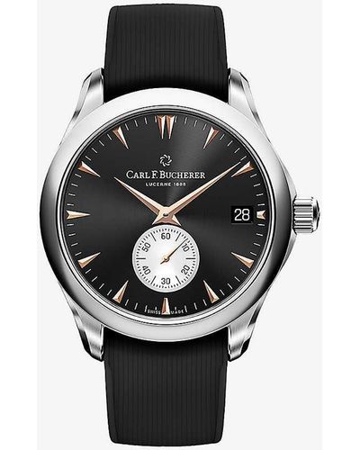 Carl F. Bucherer 00.10924.08.33.01 Manero Peripheral Stainless Steel Automatic Watch - Black