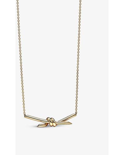 Tiffany & Co. Tiffany Knot 18ct Yellow- Pendant Necklace - Metallic