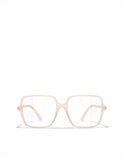 Chanel Square Eyeglasses - White
