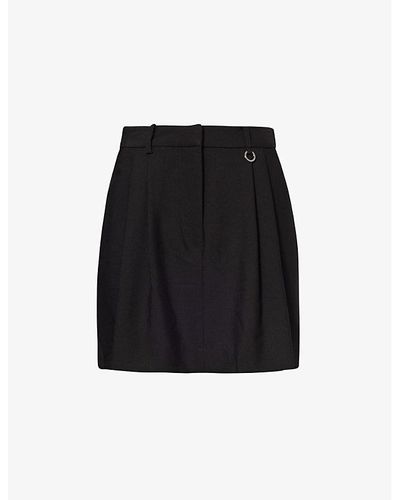 Viktoria & Woods Pilates Flared-hem Rayon-blend Mini Skirt - Black