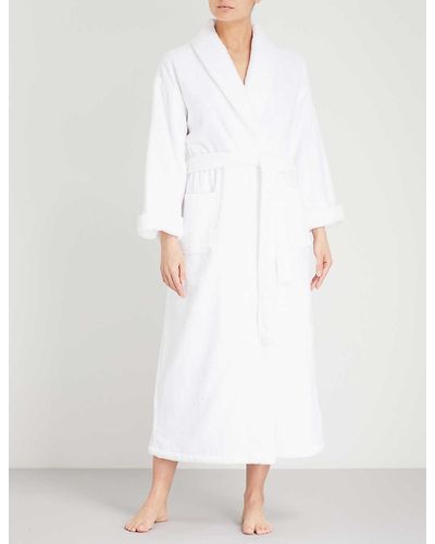 The White Company The Company Cotton-towelling Dressing Gown - White