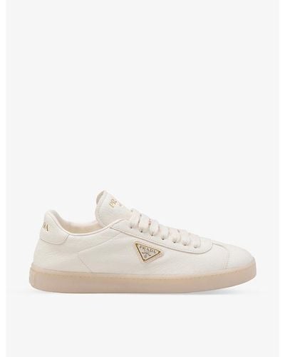 Prada Brand-patch Leather Low-top Sneakers - White