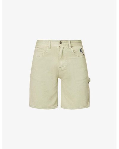 Market Hardware Carpenter Brand-embroidered Cotton Shorts - Green