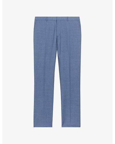 Ted Baker Oriont Slim-fit Wool-blend Trousers - Blue