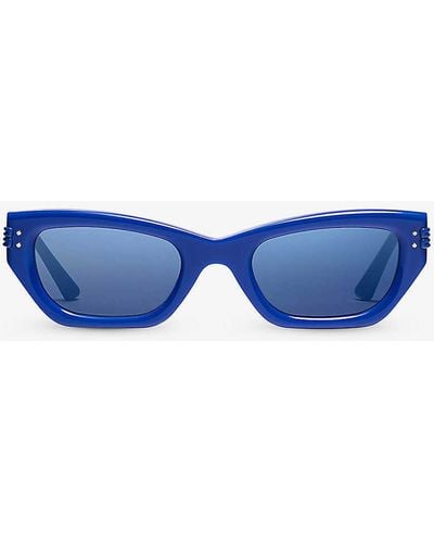 Gentle Monster Vis Viva Bl2 Cat-eye Branded-arm Acetate Sunglasses - Blue