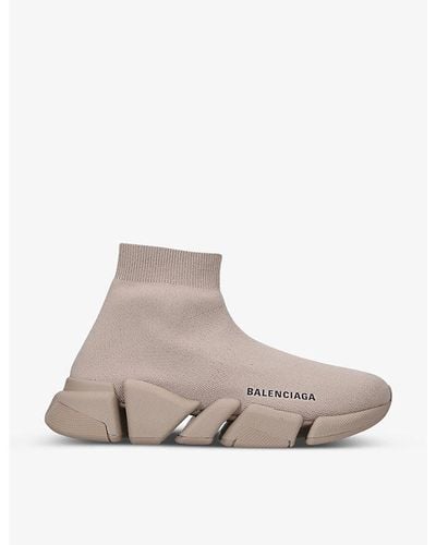 Balenciaga Speed 2.0 Stretch-knit Sneakers - Gray