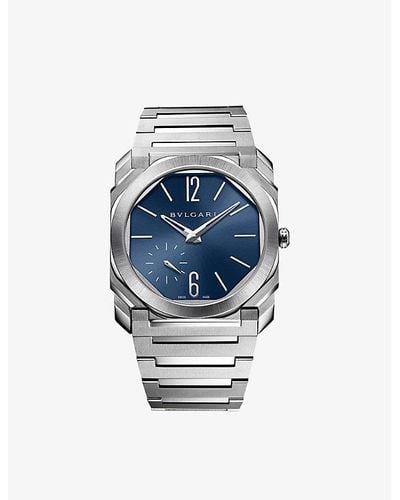 BVLGARI 103431 Octo Finissimo Stainless-steel Automatic Watch - Blue