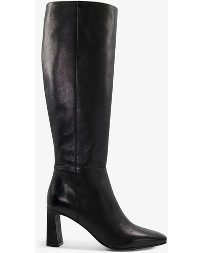 Dune knee high leather deals boots