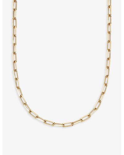 Astley Clarke Celestial 18ct Yellow Gold-plated Vermeil Sterling-silver Link Necklace - Metallic