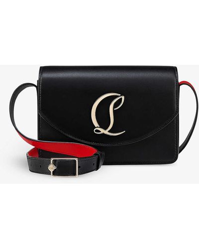 Christian Louboutin Loubi54 Small Leather Crossbody Bag - Black