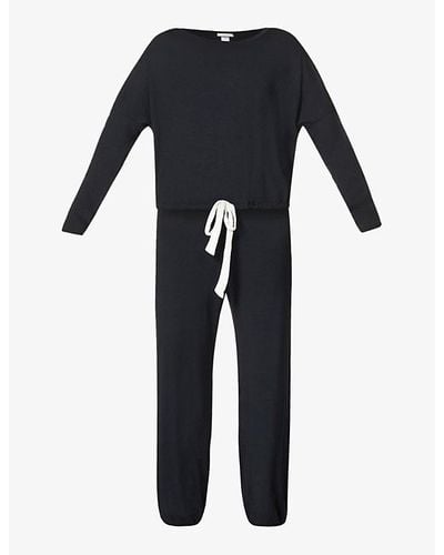 Eberjey Gisele Slouchy Stretch-jersey Pajama Set - Black