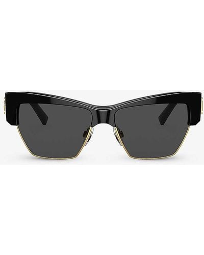 Dolce & Gabbana Dg4415 Cat-eye Acetate Sunglasses - Black