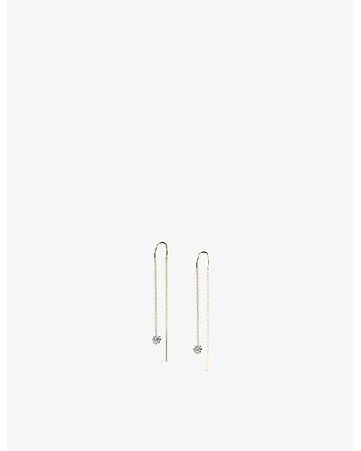 The Alkemistry Aria 18ct -gold And 0.23ct Diamond Threader Earrings - White