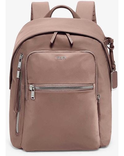 Tumi Halsey Zip-pocket Branded Nylon Backpack - Brown