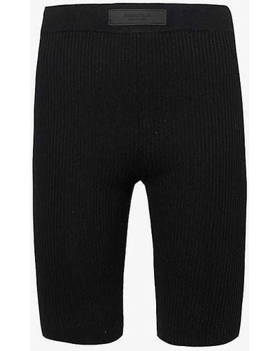 Fear Of God Rib-knitted Biker Shorts - Black