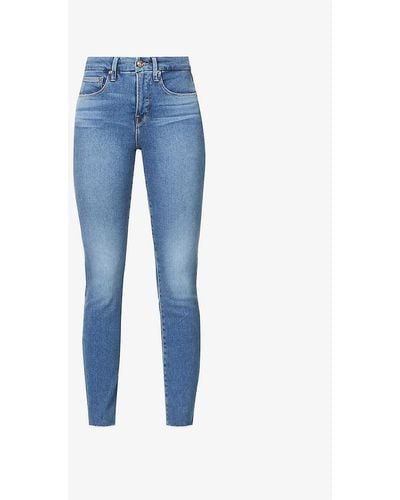 GOOD AMERICAN Good Legs Skinny High-rise Organic Cotton-blend Denim Jeans - Blue