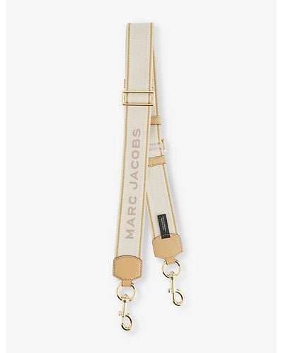 Marc Jacobs Logo-print Adjustable Woven Strap - Metallic
