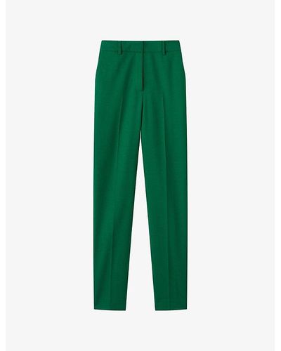 LK Bennett Mariner Slim-leg Mid-rise Woven Pants - Green