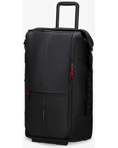 Samsonite Duffle Logo-embossed Recycled-polyester Suitcase - Black