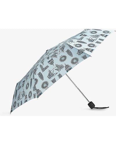 Fulton London Landmark Stowaway Deluxe Umbrella - Blue