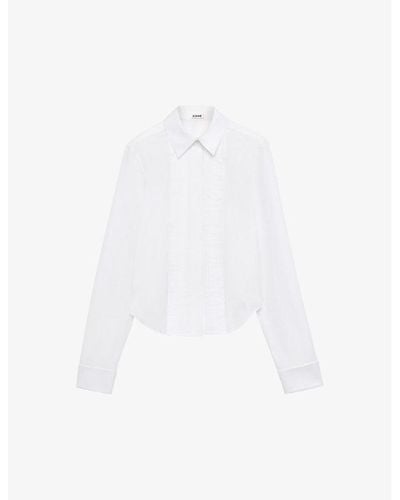Loewe Pleated Regular-fit Cotton Shirt - White