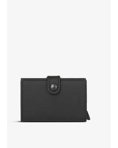 Secrid Miniwallet Leather And Aluminium Wallet - Black