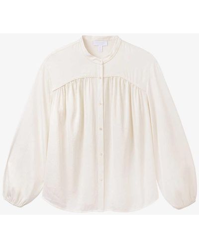 The White Company Relaxed-fit Long-sleeve Recycled-polyester Blouse - White