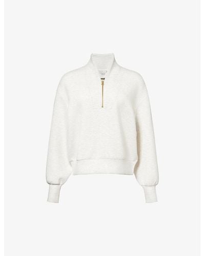 Varley Davidson Relaxed-fit Stretch-woven Sweatshirt - White