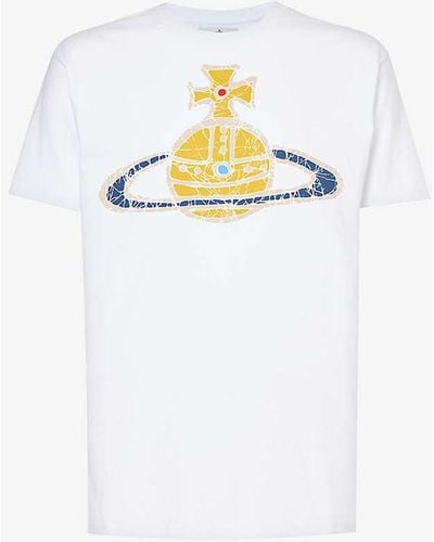 Vivienne Westwood Time Machine Brand-print Cotton-jersey T-shirt - White
