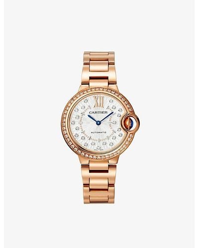 Cartier Crwjbb0082 Ballon Bleu De 18ct Rose-gold, 0.79ct Brilliant-cut Diamond Automatic Watch - White