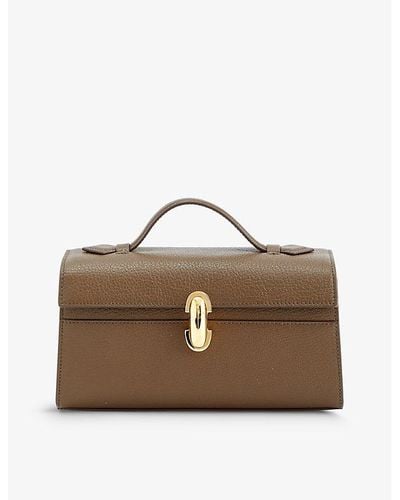 SAVETTE Symmetry Pochette Leather Top-handle Bag - Brown