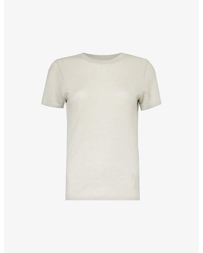 Frenckenberger Perfect Round-neck Cashmere Knitted T-shirt X - White