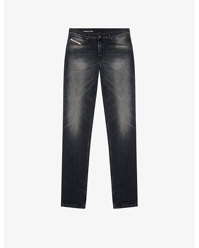 DIESEL 03 D-finitive Brand-patch Regular-fit Stretch-denim Jeans - Blue