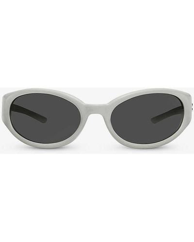 Gentle Monster Young G12 Oval-frame Acetate Sunglasses - Grey