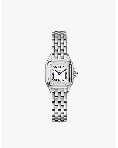 Cartier Crwspn0019 Panthère De Mini Stainless- Quartz Watch - White