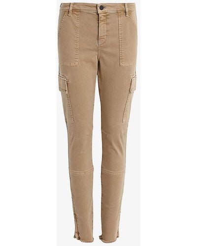 AllSaints Duran Mid-rise Skinny Stretch-cargo Jeans - Natural