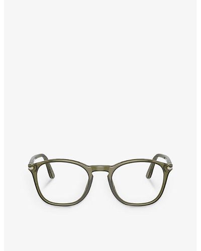 Persol Po3007v Square-frame Acetate Optical Glasses - Metallic