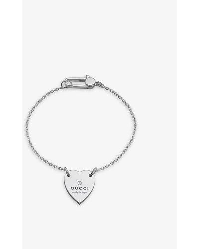 Gucci Jewellery Engraved Heart Bracelet - Metallic