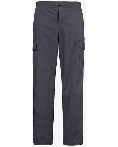 Columbia Rapid Rivers Patch-pocket Straight-leg Mid-rise Stretch-cotton Cargo Trousers Xx - Blue