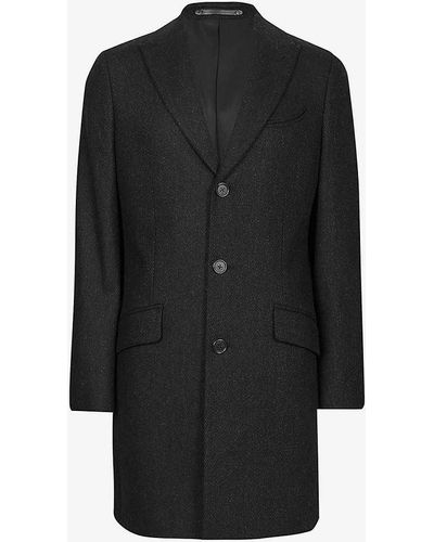 AllSaints Manfred Single-breasted Recycled-wool Coat - Black