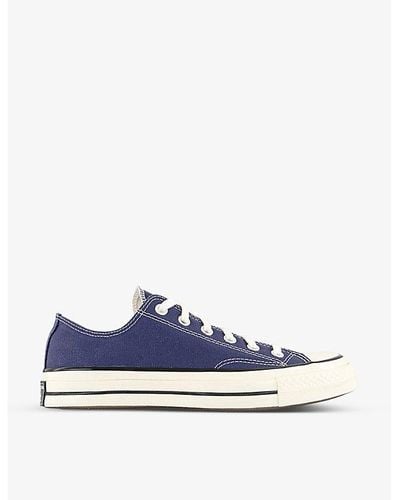 Converse All Star Ox 70 Contrast-stitching Canvas Low-top Trainers - Blue
